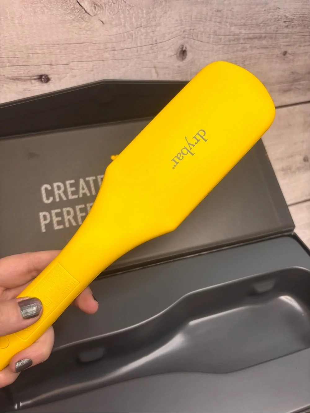 Drybar The Brush Crush Heated Straightening Brush, Yellow